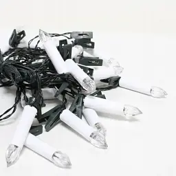 Свічки новорічні на дроті 30 LED - мініатюра 5