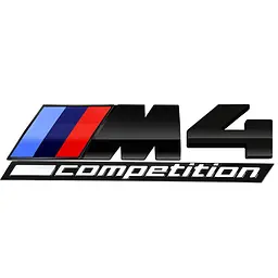 Емблема напис M4 Competition для BMW чорна глянцева пластик (на скотчі)
