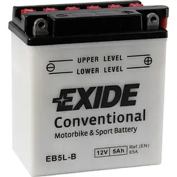 Акумулятор автомобільний EXIDE CONVENTIONAL 5Ah Єв (-/+) (65EN) (EB5L-B) - мініатюра 2