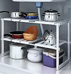 Регульована кухонна полиця — органайзер — Kitchen Rack - мініатюра 7