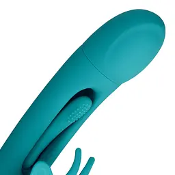 Вібратор Loveline Flapping G-Spot Butterfly 25.7 см бірюзовий - мініатюра 5