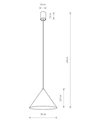 Підвісний світильник, люстра Nowodvorski 11486 Zenith M GU10 1x20W IP20 Теракотовий - мініатюра 9