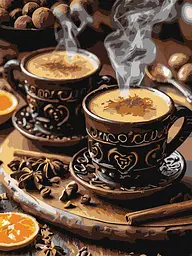 Набір для розпису по номерах Кава з корицею для двох Ideyka KHO5770 Різнокольоровий shop (4823104394228) - мініатюра 1