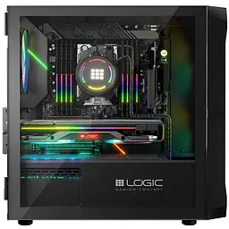 Корпус LogicConcept PORTOS MESH+GLASS ARGB fans 3x120mm BLACK без БЖ mATX - мініатюра 6