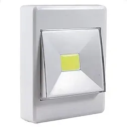 Світлодіодний LED світильник нічник вимикач на батарейках 3W