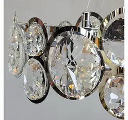Підвісна люстра Artlight P810/600CH на 9 ламп E14 із прозорим скляним декором - мініатюра 7