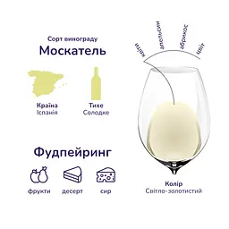 Вино Anecoop Sol de Mediterraneo D.O., біле, солодке, 12%, 0,75 л - мініатюра 7