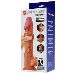 Реалістичний фалоімітатор Pretty Love Sliding Skin 9.4, 24 см - мініатюра 7
