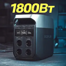 Зарядна станція EcoFlow DELTA 3 1800W 1024Wh EU 4 євро розетки екофлоу x-boost 3600Вт (пікова) швидка зарядка. - мініатюра 2