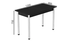 Стіл кухонний Ferrum-decor Беніта 75x120x80 Білий ДСП Сосна Кембра 16мм (FRD-105700) - мініатюра 4