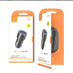 Автомобільний зарядний пристрій SkyDolphin SZ15 Aluminium QC3.0 (2USB, 2.4A) Чорний (AZP-000087) - мініатюра 4