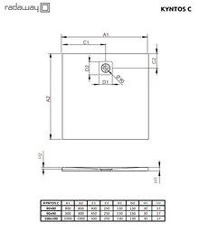 Душовий піддон Radaway Kyntos C 90x90 HKC9090-04 - мініатюра 2