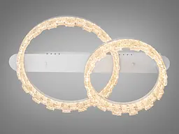 Сучасна стельова люстра Diasha MX78205-400+300WH, подвійні акрилові кільця, 64W - мініатюра 3