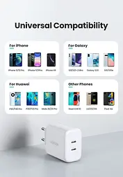 Зарядний пристрій адаптер живлення Ugreen Ugreen CD243 USB-C Fast Charger 40 W (10343) - мініатюра 4