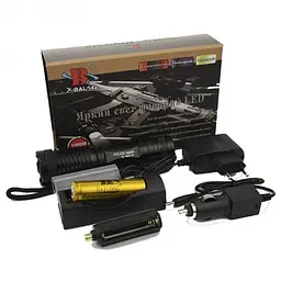 Акумуляторний ліхтар Bailong металевий ручний 1000 Lumen POLICE BL 1837 T6 50000W - мініатюра 5