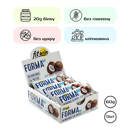 Протеїнові батончики FitWin Forma Bar Coconut 720 г (12 шт. x 60 г) - мініатюра 2