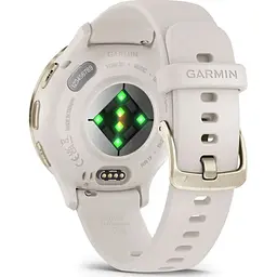 Смарт-годинник Garmin Venu 3S Soft Gold Stainless Steel Bezel with Ivory Case and Silicone Band (010-02785-04/54) [111833] - мініатюра 3