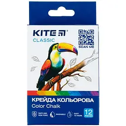 Крейда кольор. "Kite" №K-075 12шт Classic