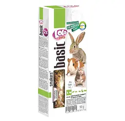 Ласощі для гризунів та кроликів Lolo Pets Smakers з йогуртом та листям кульбаби 90 г LO-71105