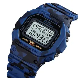 Наручний годинник чоловічий Skmei 1628 Blue Camo, 1628CMBU (12265) - мініатюра 3