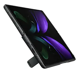 Чохол оригінальний з підставкою Aramid Standing Cover EF-XF916SBEFRU Samsung Galaxy Z Fold2 Black - мініатюра 2