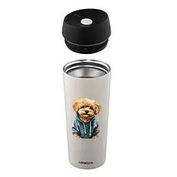 Термокружка Ardesto Coffee Time Maltipoo 450мл, нержавіюча сталь, бежевий (AR2645MP) - мініатюра 5