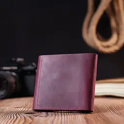 Шкіряне матове портмоне Shvigel 16616 бордове - мініатюра 9