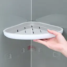 Полиця кутова МВМ My Home BP-26 клейка біла з сірим (BP-26 WHITE/GRAY) - мініатюра 9