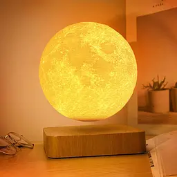 Нічний світильник HCNT Levitating Lamp Moon Light Wood Grain (SIM10-GW5) [137663] - мініатюра 2