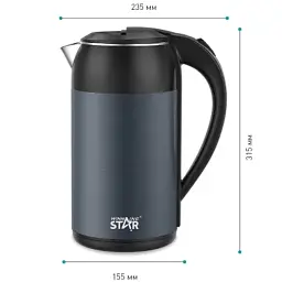 Електрочайник WINNINGSTAR ST-6037 Gray - мініатюра 5