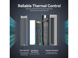 Кишеня зовнішня Vention KPKH0 NVMe PCIe M.2 to USB 3.2 Space Gray - мініатюра 11