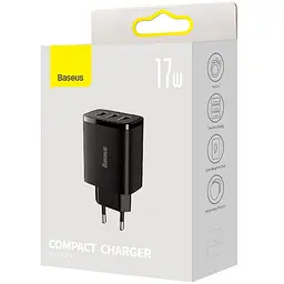 МЗП Baseus Compact 17W (3USB-A) (CCXJ02) Чорний - мініатюра 5