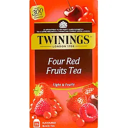 Чай Twinings чорний  4 червоні фрукти  в пакетиках 50 г (25 шт. х 2 г)