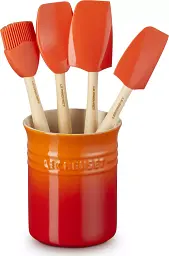 Набір кухонного приладдя Le Creuset Set of Crock + 4 Craft Utensils Flame