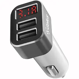 Автомобільний зарядний пристрій Gelius Pro Wolt LCD GP-CC005 Black з кабелем XiaomicroUSB - мініатюра 6