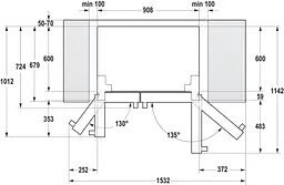 Холодильник SBS Gorenje NRS9182VB чорний (NRS9182VB) - мініатюра 4
