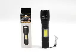 Ручний LED ліхтар акумуляторний ліхтарик та бічна COB лампа USB зарядка UKC BL-Т6-29 5385