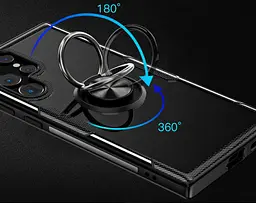 Чохол Primolux Ring Magnetic Stand для Samsung Galaxy S23 Ultra (SMG918) Black - мініатюра 3