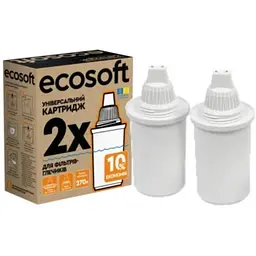 Картридж для фільтра глечика Ecosoft Універсальний для фільтрів-глечиків 2 шт (4820056802597)