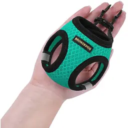 Шлея для собак Bronzedog Mesh Vest, розмір 4XS, 20х24 см, ментолова - мініатюра 3