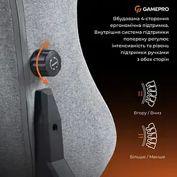 Геймерське крісло GamePro GC775G Fabric Gray [148907] - мініатюра 7