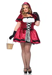 Еротичний костюм Червоної шапочки Leg Avenue Gothic Red Riding Hood 1X–2X, сукня, накидка - мініатюра 6