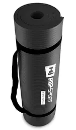 Мат для фітнесу та йоги Hop-Sport HS-N010GM 1см чорний - мініатюра 2