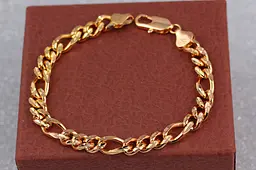 Браслет Xuping Jewelry грановане картьє 20 см 7 мм золотистий