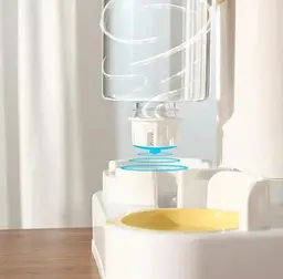 Автоматична годівниця для кішок Pet Feeder 053 з напувалкою, Жовтий - мініатюра 4