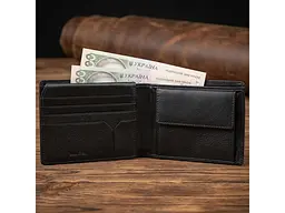 Чоловічий портмоне натуральна шкіра Cortina 5017 nero Чорне 12,5х9,5х1,5 см TONY PEROTTI acs0032392 - мініатюра 2