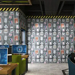 Самоклеюча панель 3D Sticker Wall 700х700х4мм Поштові марки 091 SW-00001152 - мініатюра 5