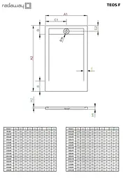 Душовий піддон Radaway Teos F 100x80 колір чорний HTF10080-54 - мініатюра 2