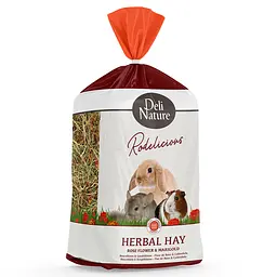 Сіно для гризунів Deli Nature Rodelicious Herbal Hay Roseflower & Marigold з квітами троянди та календулою 600 г 21362