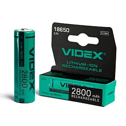 Акумулятор Videx літій-іонний 18650 (без захисту) 2800mAh color box/1шт VIDEX (29052-000)
